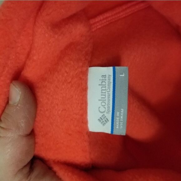 Columbia fleece jacket full zip Women's size large coral color - Picture 4 of 4